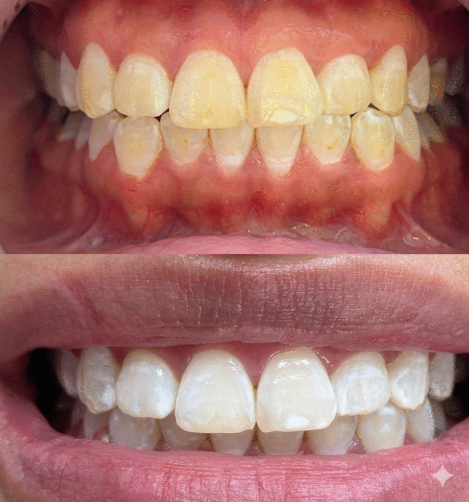 Laser Teeth Whitening Before/After 
